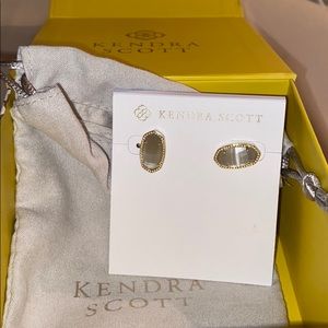 Kendra Scott Ellie Gold Stud Earrings in Slate